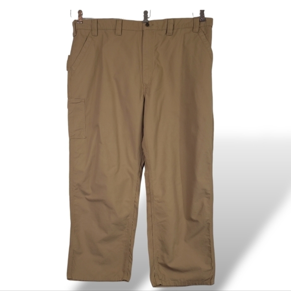 CARHARTT Canvas Work Dungaree's Loose Original Fit - Dark Khaki- Sz. 48 X 30-NEW